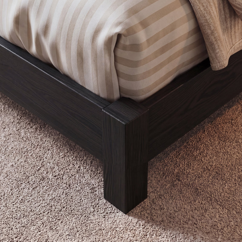 Base de lit Hardnett, Lit simple, Enduit noir