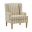 Fauteuil à oreilles rembourré en tissu 29 po avec pieds en bois massif Decker-133661163