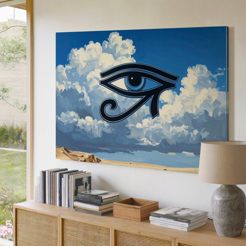 «Floating Eye of Horus Canvassurreal Sky», art mural sur toile, H 9 po x l 12 po