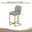 Ensemble de 2 chaises de bar de style moderne avec une conception simple, des tabourets hauts confortables au design créatif et des chaises de salle à manger flexibles convenant aux bars, aux restaurants ou aux comptoirs de cuisine-388635378