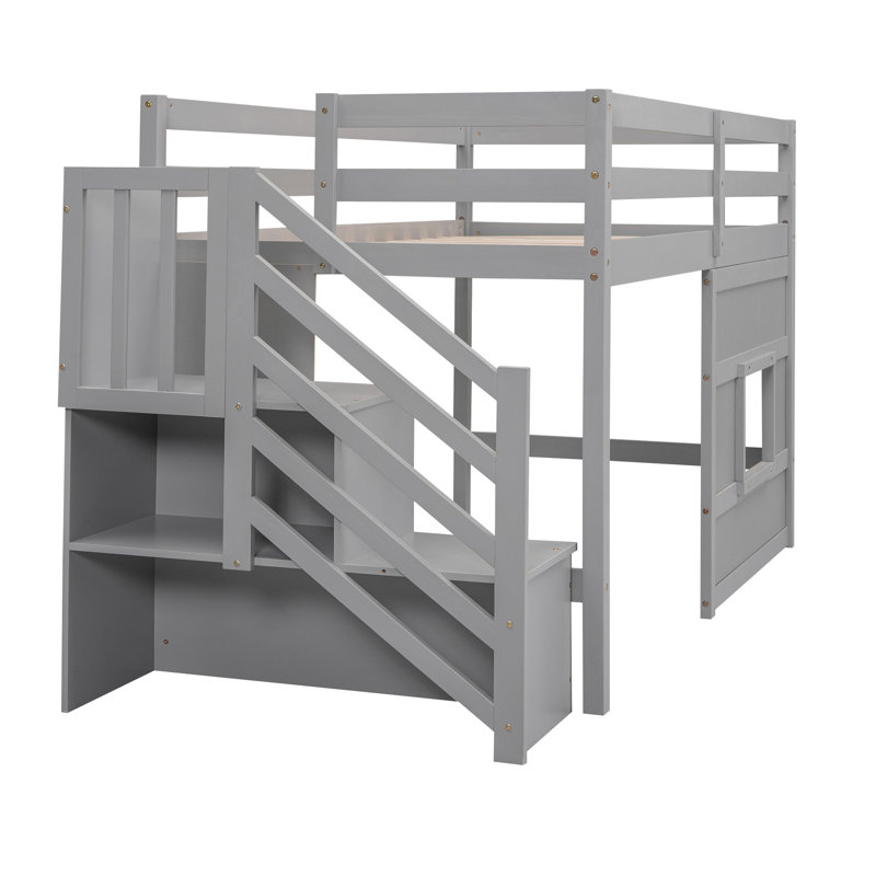 Jawaan Upholstered Platform Storage Bed, Gray