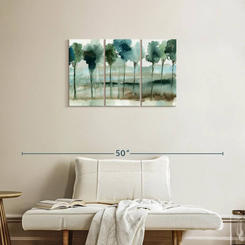 Harnek Blue Reflection Forest, 20" H x 33" W
