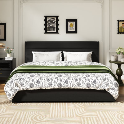 Brezzy 4-Drawer Storage Upholstered Wingback Bed