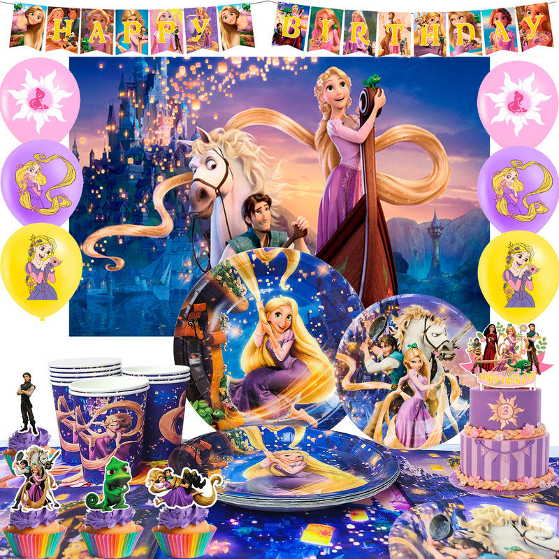 Princess Birthday Party Supplies, 82pcs Princess Party Decorations & Tableware Set