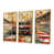 Toile avec cadre flottant or