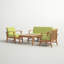 Ensemble de conversation pour patio avec coussins 4 personnes Theodore Acacia-1934620235-1930254418