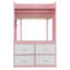 Twin Size Bunk Bed With 4 Storage Drawers, Hanging Rail, Light Strip And Built-In Shelves & Dual Pegboards, 3 Colors Available-1288975308