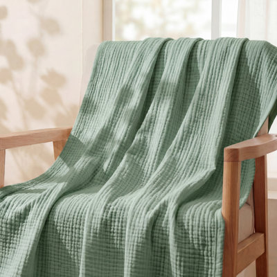 Bedsure Cotton Muslin Throw Blanket