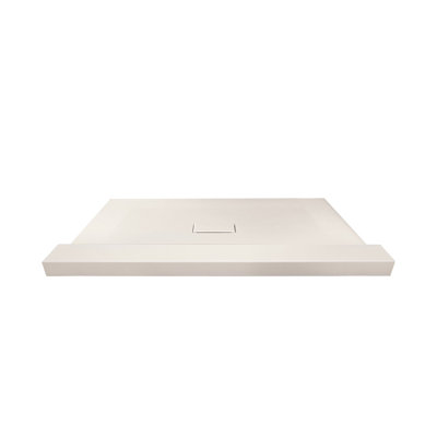 Transolid Trimslate 63-in x 40-in Shower Base with Adjustable Single Threshold and Center Drain