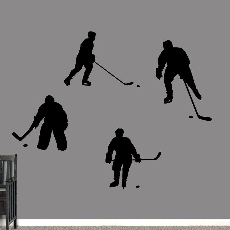 Adhésif décoratif hockey, Noir