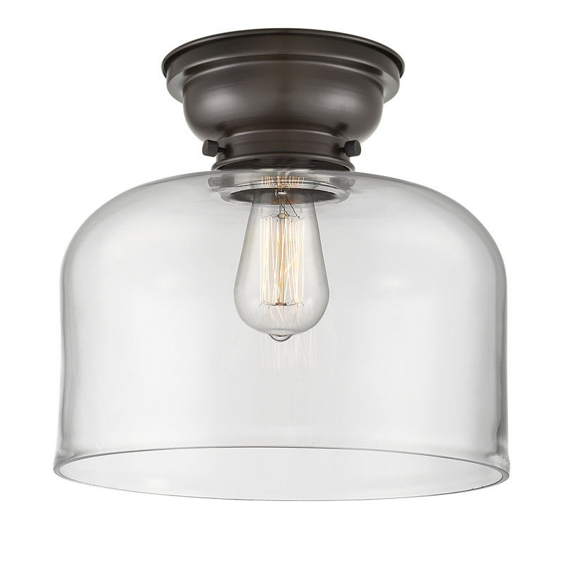 Plafonnier encastré 12 lumières 1 lumière Donaldson, Clair, Bronze frotté à l'huile, Ampoule à DEL rétro de 6 watts