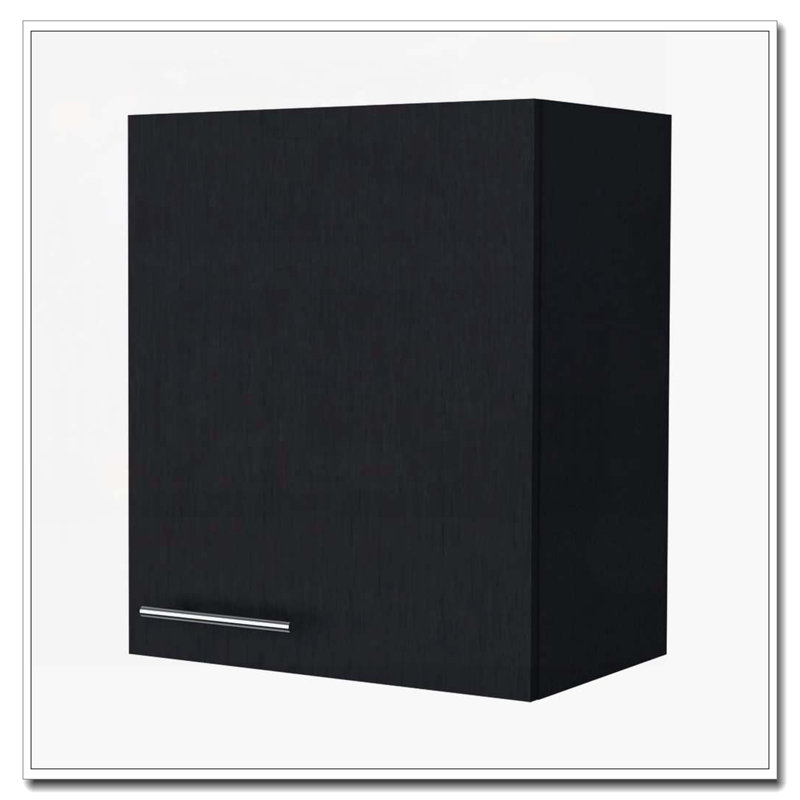 Armoire murale noire avec 1 porte, Black