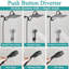 Black 10'' High Pressure Rainfall Shower Head Handheld Combo with Extension Arm-125202901