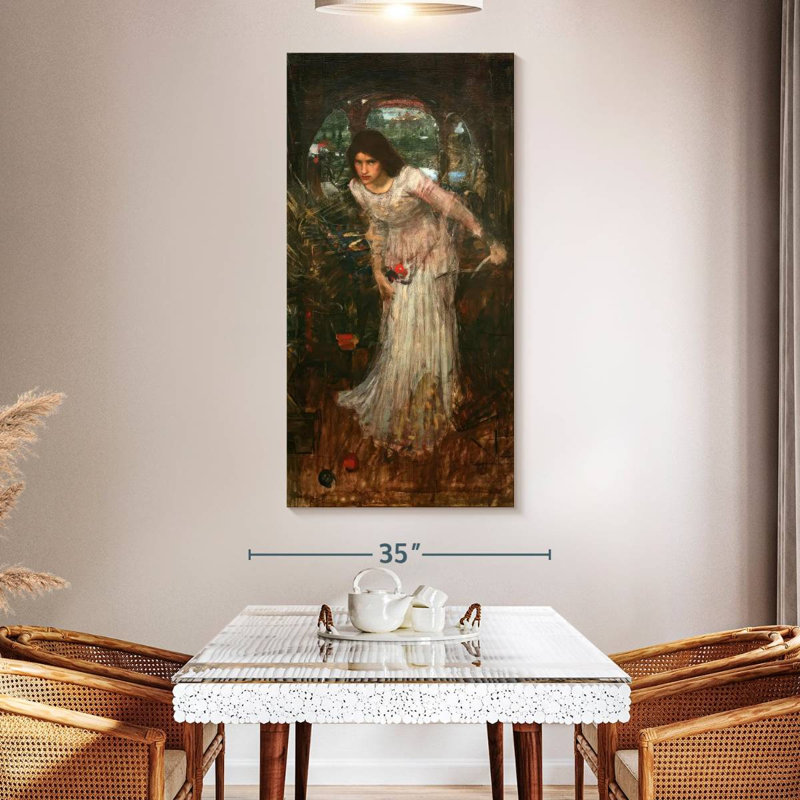 La Dame de Shalott en 1894, H 54 po x l 27 po