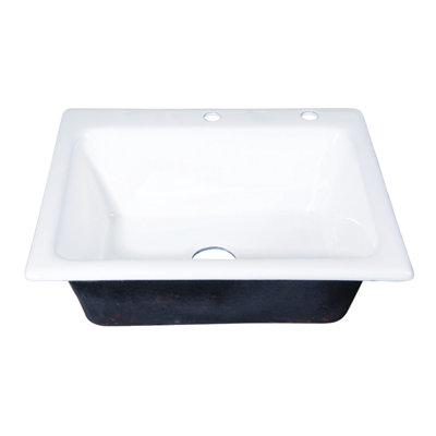 Single Bowl 25" L x 22" W Drop-In Kitchen Sink