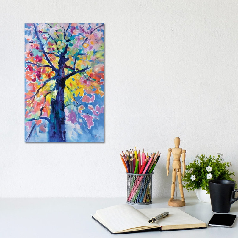 Tree by Katharina Valeeva - Wrapped Canvas Painting, 20.32 cm H x 30.48 cm W