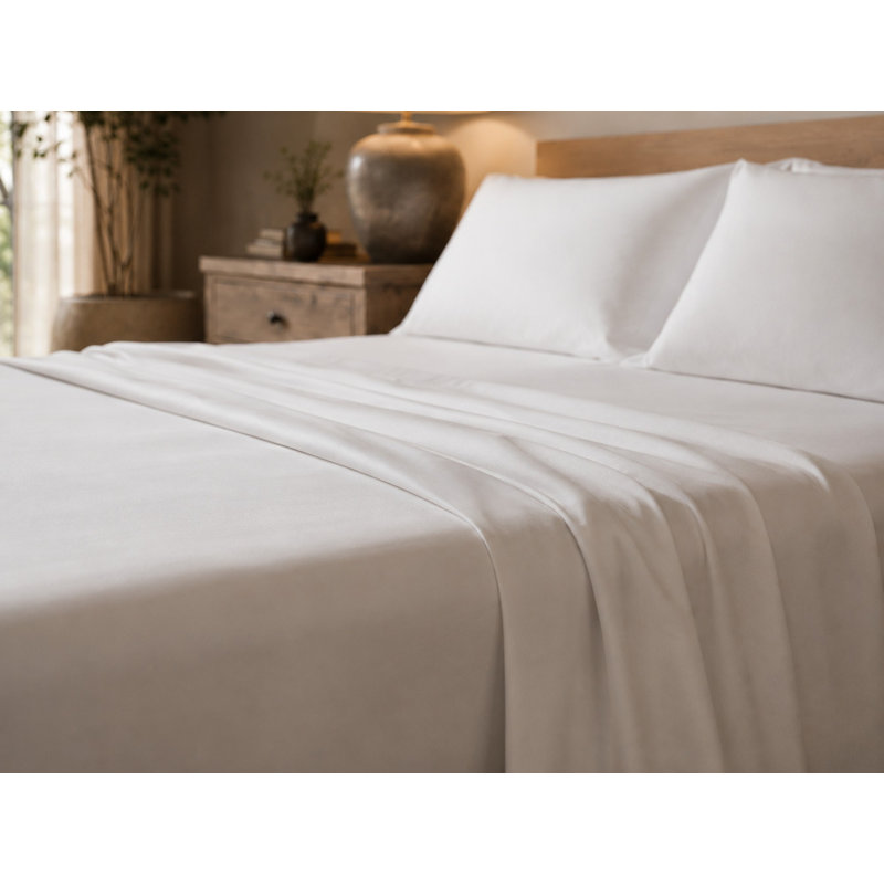 Tencel/Cotton Sheet Set - Pillowcase Set - Twin Pack - Standard - White, Standard