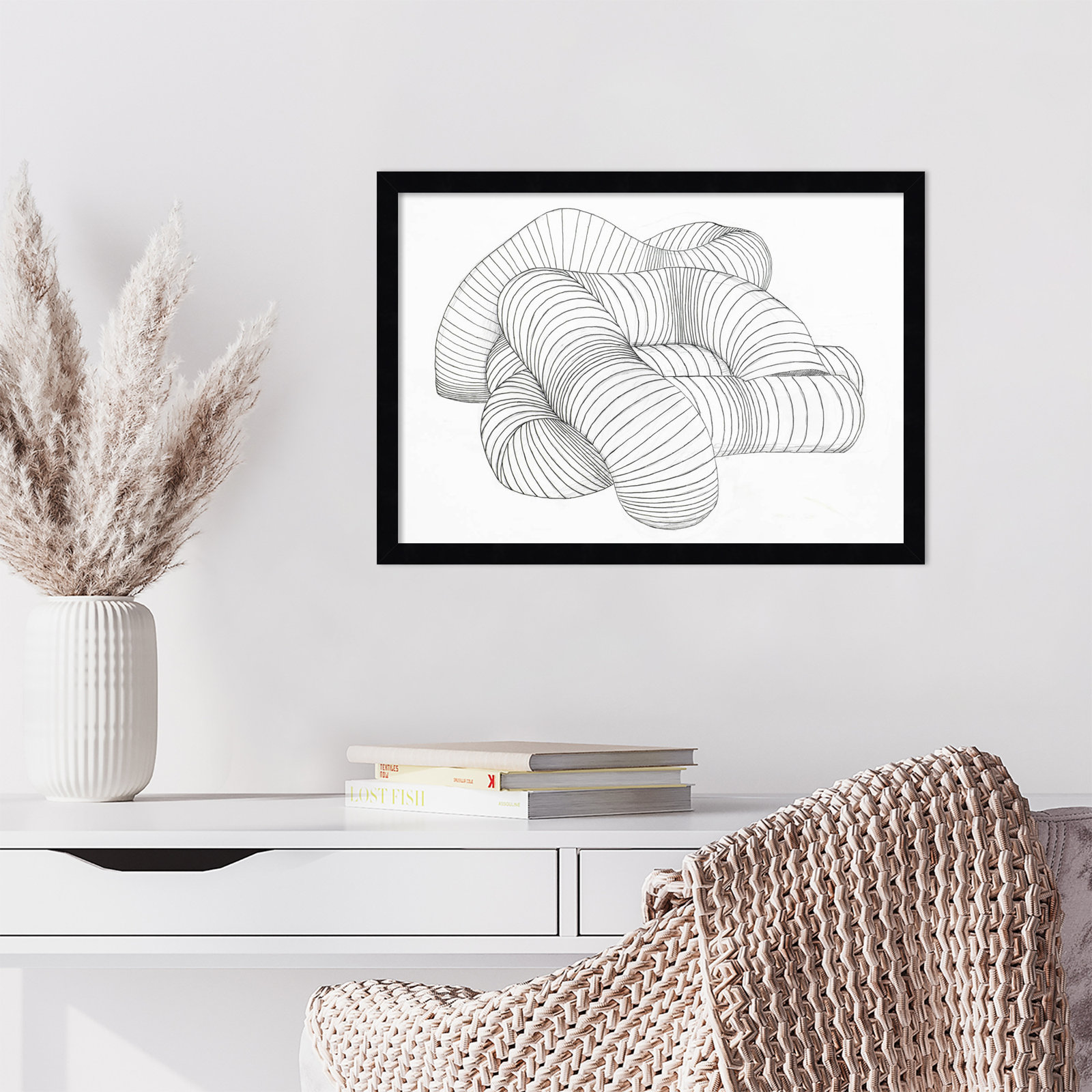Grudie Hydro Pipes Print by Alex Dunn, Black, 15" H x 21" W x 1" D