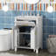 Ensemble de meuble-lavabo 24 po avec lavabo en céramique, meuble-lavabo peu encombrant - l 24 po x P 18 po x H 34 po, 2 portes à fermeture en douceur