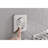 Wall Mounted Waterfall Rain Shower System With 3 Body Sprays & Handheld Shower-125363678