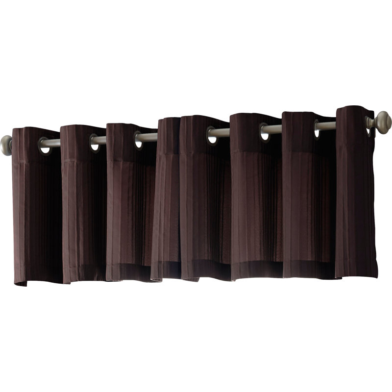 Hazleton Tailored Window Valance, Chocolate