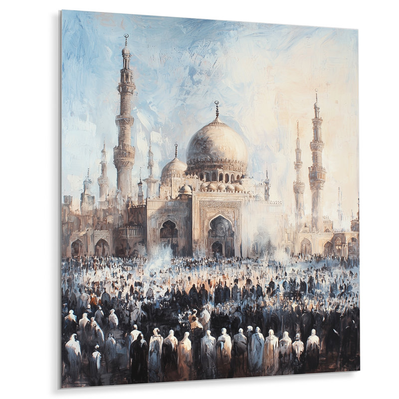 «Prayer Time Cairo Égypte II», décoration murale en métal, impression traditionnelle, H 32 po x l 24 po x P 0,84 po