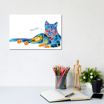 Jubilant Cat by Jo Lynch - Wrapped Canvas Gallery-Wrapped Canvas Giclée
