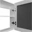 Pharmacie H 20,5 po, avec 2 tablettes, 1 porte et 1 miroir, blanc-1560141933