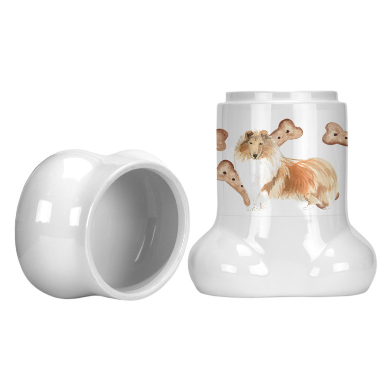 Pot à animaux en forme d’os collie