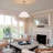 4-Light Scalloped Flower Fabric Shade Chandelier