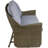 46'' Wide Powder Coated Steel Loveseat with Cushions