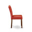 L'ensemble de table de cuisine 3 pièces comprend une table de salle à manger ronde avec Dropleaf et 2 chaises Parson en simili cuir rouge Firebrick, acajou-1440336274-1440336277-1440336271