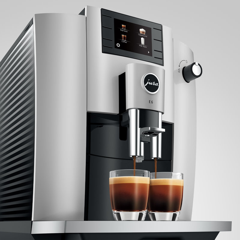 JURA E6 Fully Automatic Coffee & Espresso Machine, Platinum