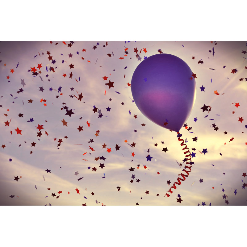Purple Balloon by Matejmo - Wrapped Canvas Print, 81cm H x 122cm W