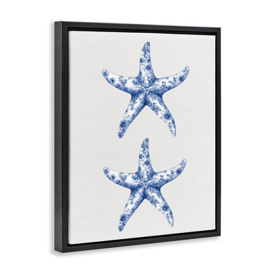 Vintage Toile Starfish Floating Frame, design by Lettered and Lined