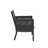 Sleek Black Polyester Upholstered Accent Chair,  For Modern Comfort And Style In Small Spaces.-1433003663