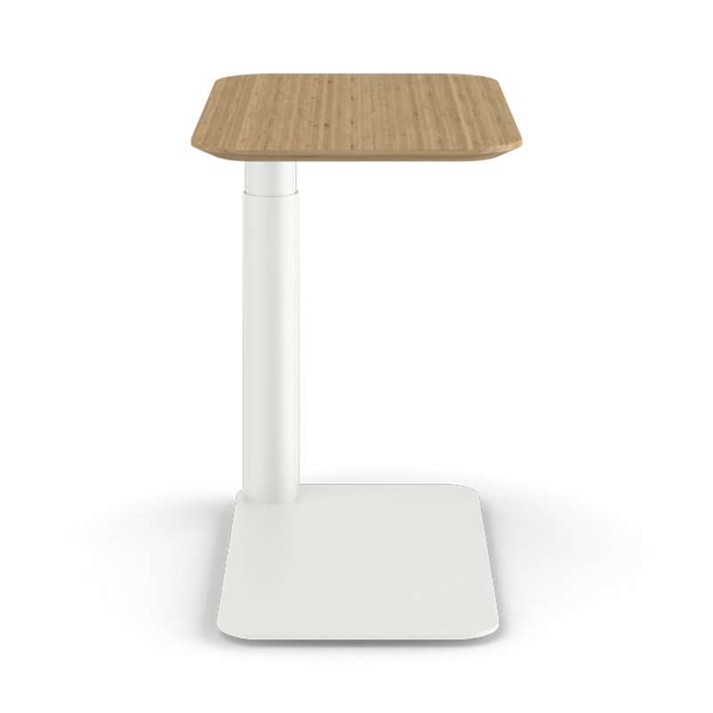 Micro flottant avec base en nuage et plateau en bambou, Naturel / Blanc