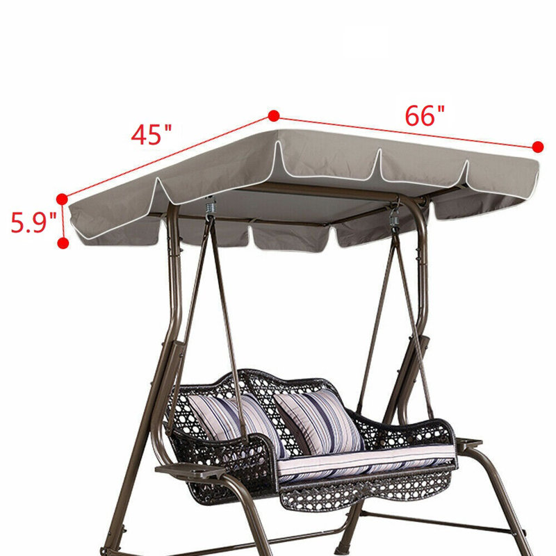 Replacement Canopy, Gray, 5.6  ft. x 3.9  ft.