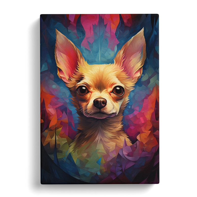 Chihuahua Orphism - Wrapped Canvas Print, 60cm H x 40cm W x 3cm D