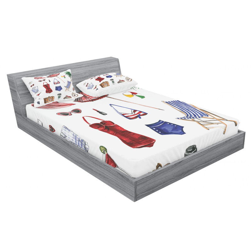 Microfiber Sheet Set, Queen Sheet Set with Fitted Sheet