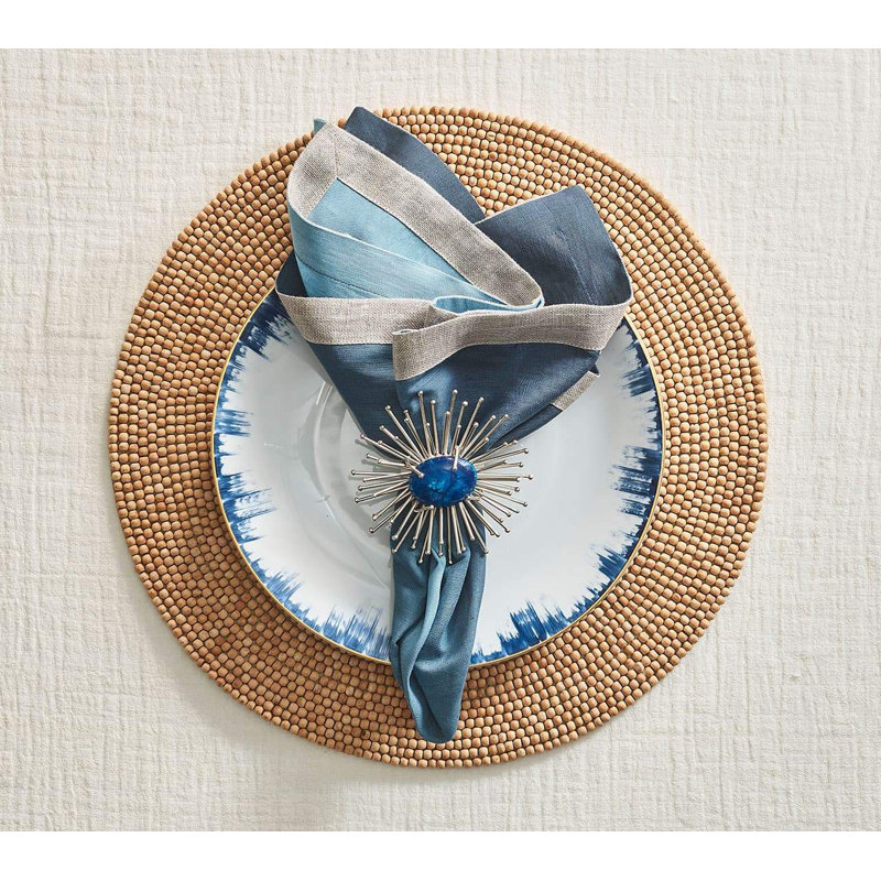 Dip Dye Linen Napkin, Navy/Blue
