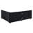 Full Size Upholstered Daybed In Black Velvet With Trundle, Bed Frame Comfortable And , Vertical Stripe Pattern For A Contemporary Look, Good Family Rooms Bedrooms, Reinforced Eucalyptus Back Design,