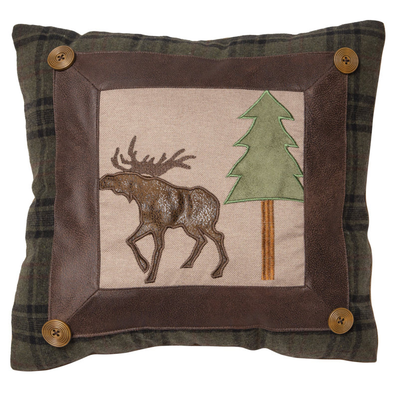  Moose Scrap Square Pillow Cover & Insert