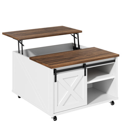 31.6" Square Lift-Top Coffee Table 