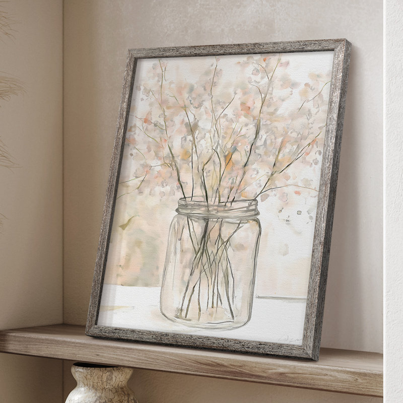 Reproduction encadrée FLORAL Series DLXII - bois massif, H 30 po x l 24 po