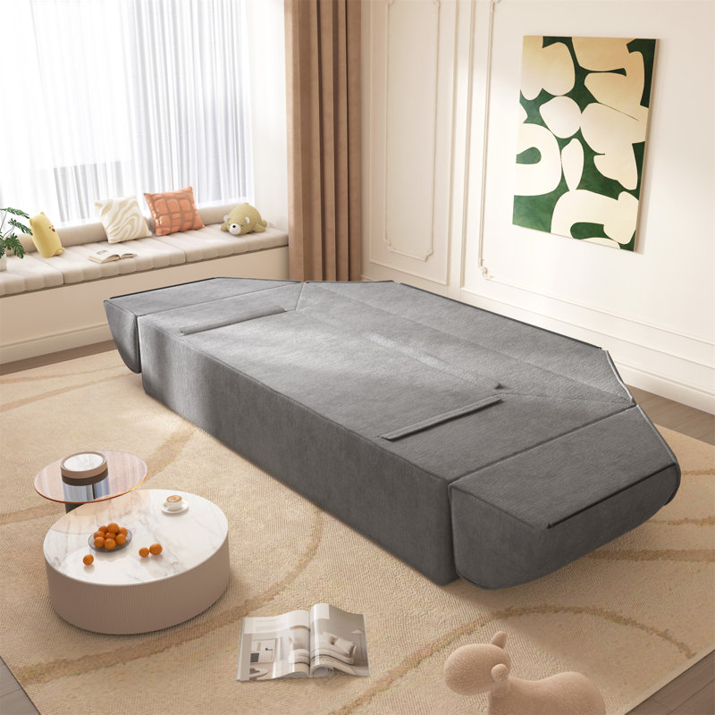 3-In-1 Convertible Sofa Bed, Gray