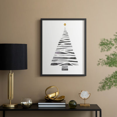 «Christmas Tree I», reproduction encadrée - bois massif