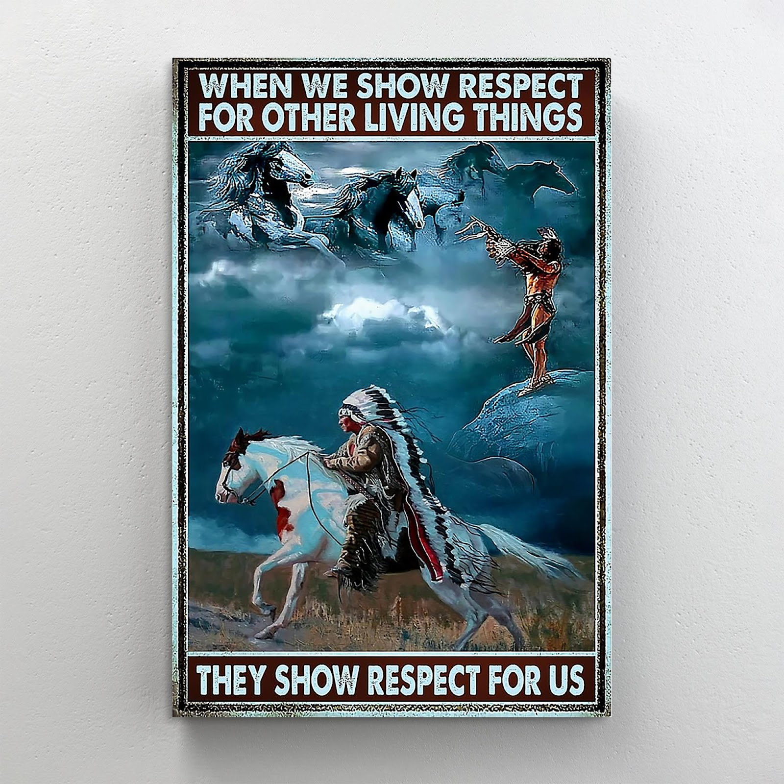 Trinx Native American We Show Respect - Wrapped Canvas Graphic Art ...