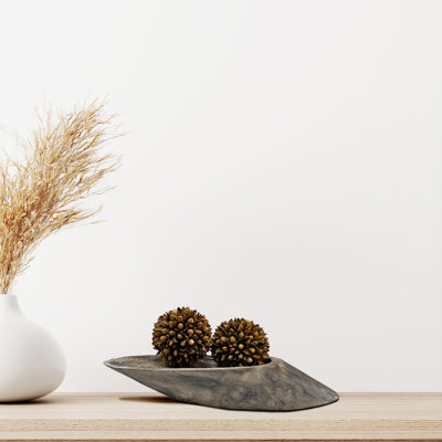 Petit objet décoratif en bois sculpté à la main de 5 po - Petit bol décoratif organique | Décoration sculpturale en bois naturel rustique