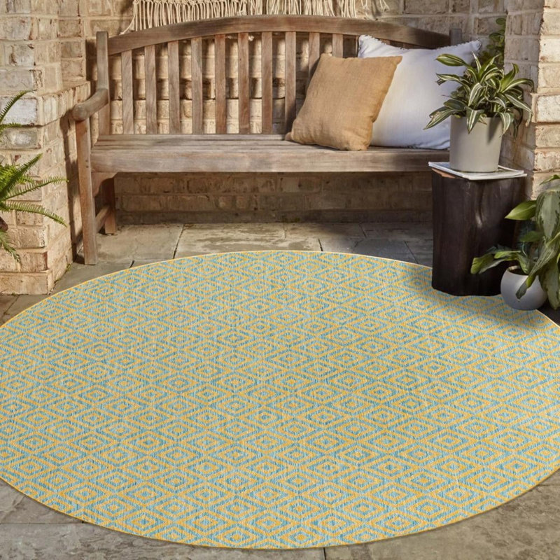 Jill Zarin Costa Rica Outdoor Rug, Round 3'1"
